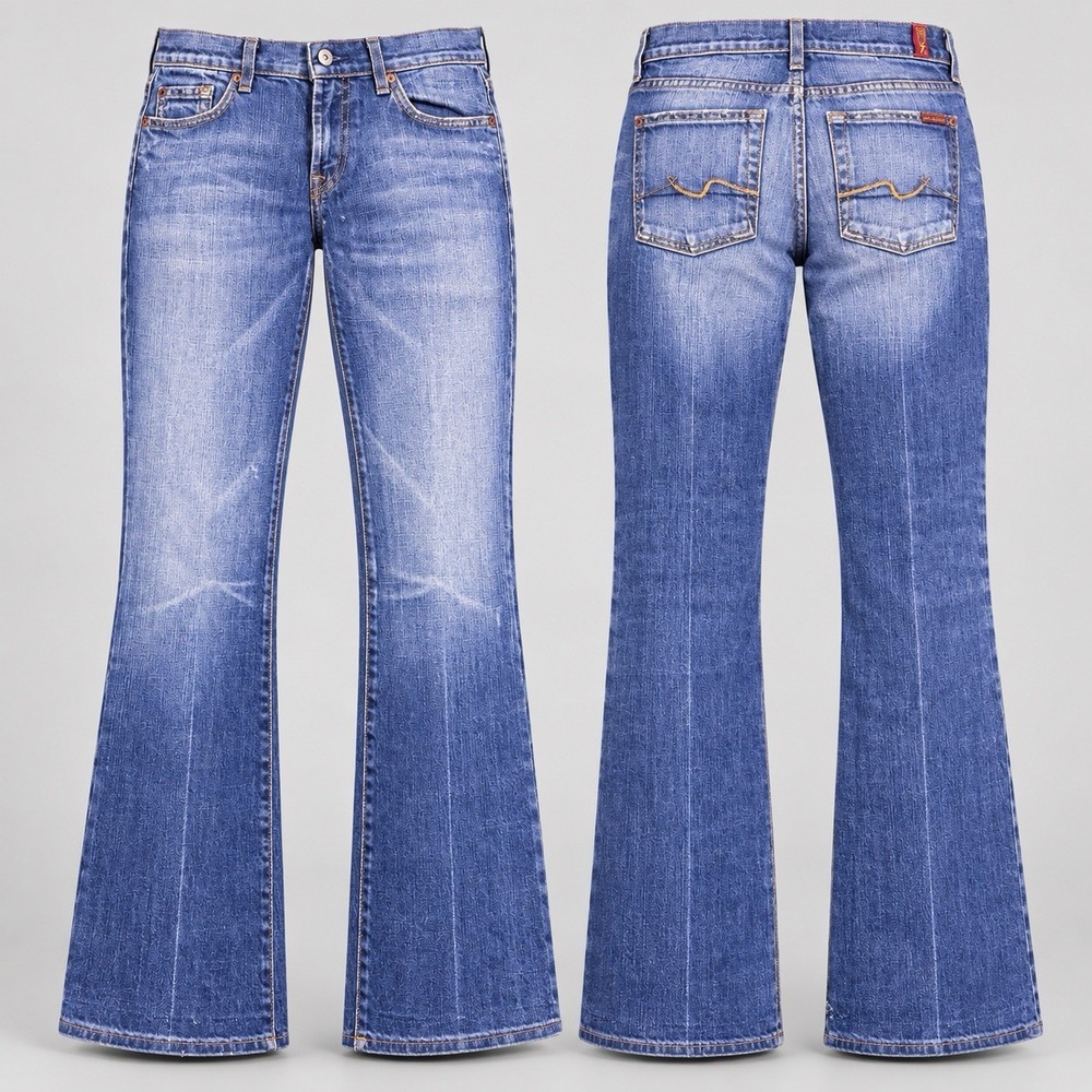 7 For All Mankind Bootcut 28/27 Dark Wash Jeans VTG low rise
